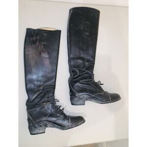 Ariat Equestrian Black Leather Knee-High Riding Boots Slip On